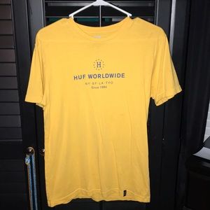Men’s Yellow Huf Worldwide Medium Shirt